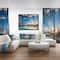 Designart - Moving Clouds Over Lake - Landscape Photo Canvas Art Print in Black Frame